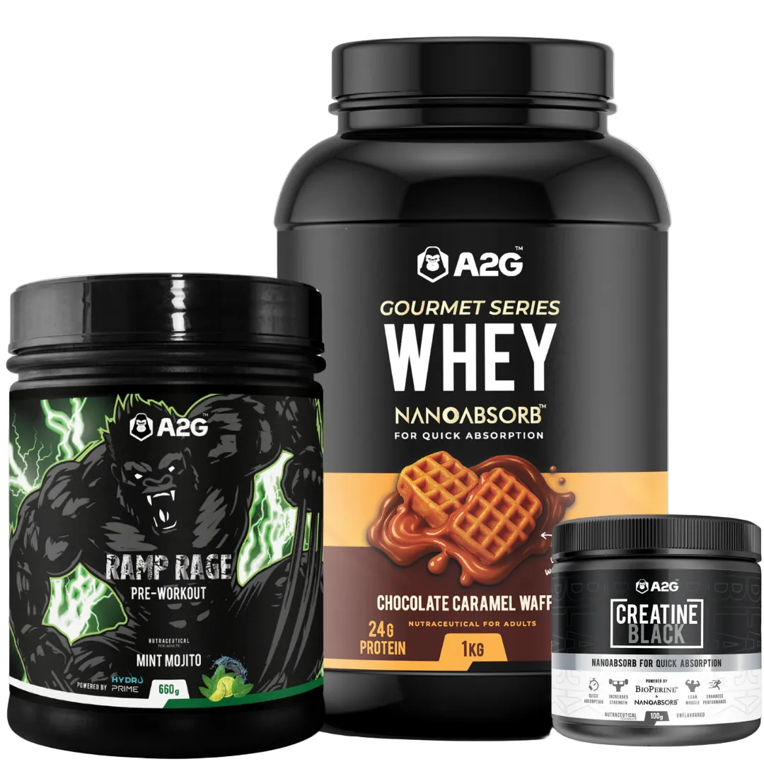 A2G full stack – Pre-workout, Whey Protein & Creatine - A2G Lifestyle
