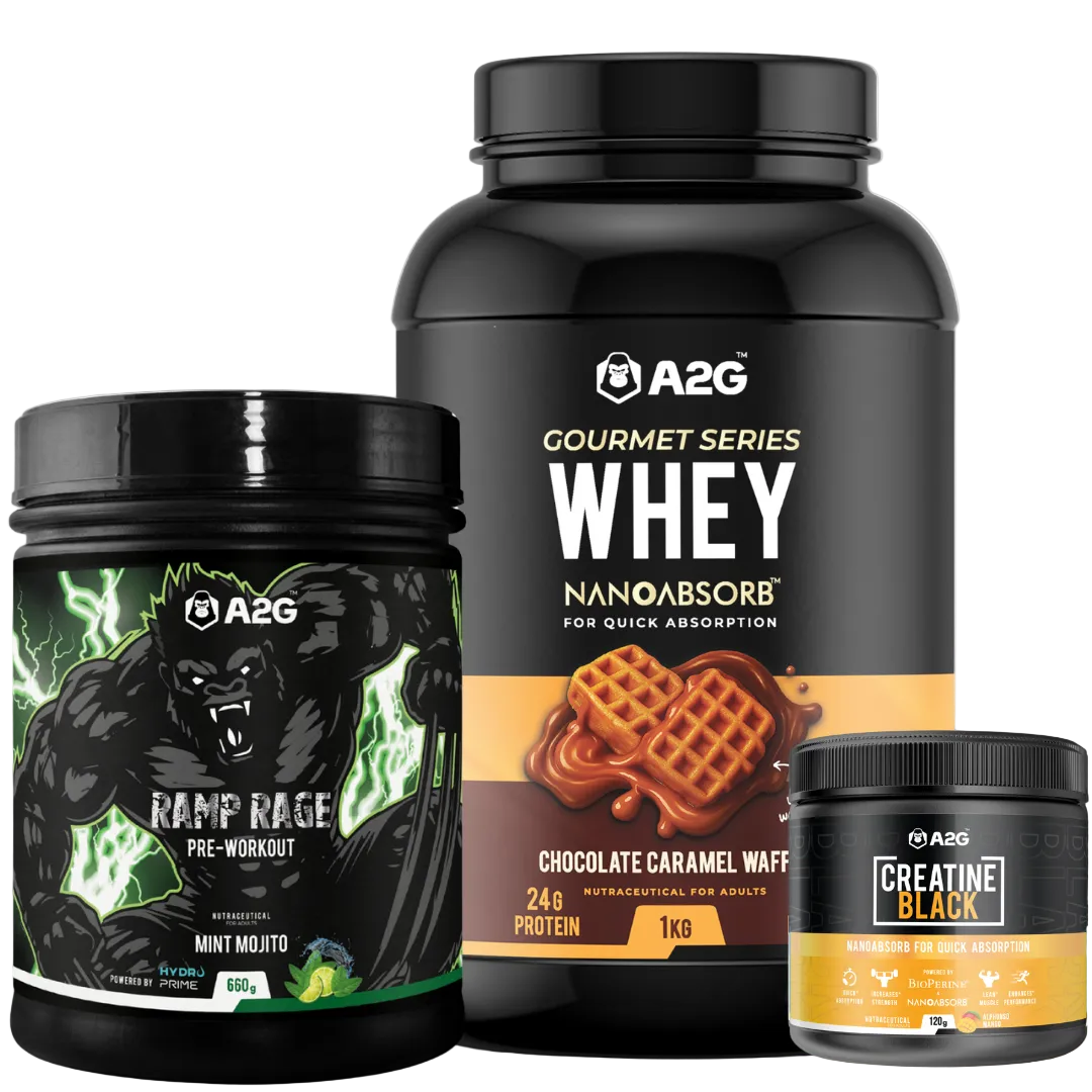 A2G full stack – Pre-workout, Whey Protein & Creatine - A2G Lifestyle