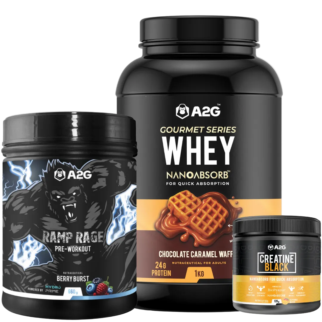 A2G full stack – Pre-workout, Whey Protein & Creatine - A2G Lifestyle