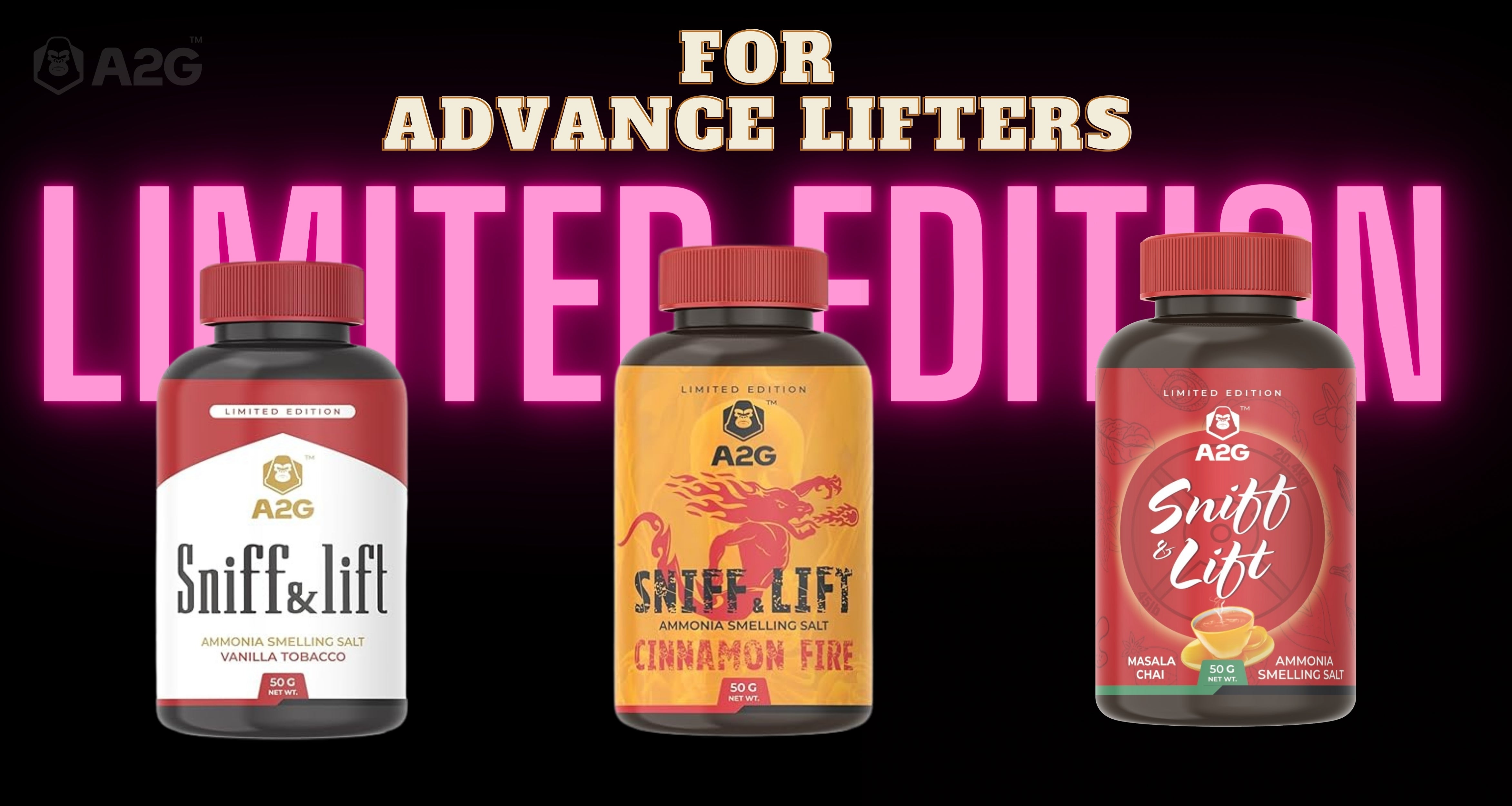 A2G Sniff & Lift Ammonia smelling Salt - LIMITED EDITION : MASALA CHAI - a2glifestyle