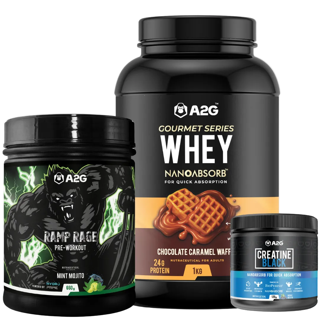 A2G full stack – Pre-workout, Whey Protein & Creatine - A2G Lifestyle