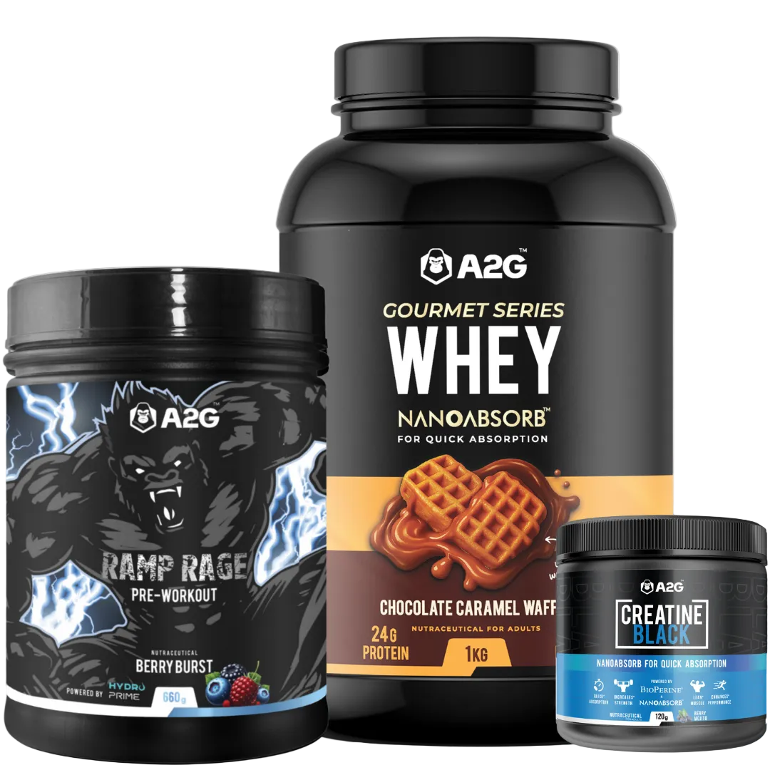 A2G full stack – Pre-workout, Whey Protein & Creatine - A2G Lifestyle