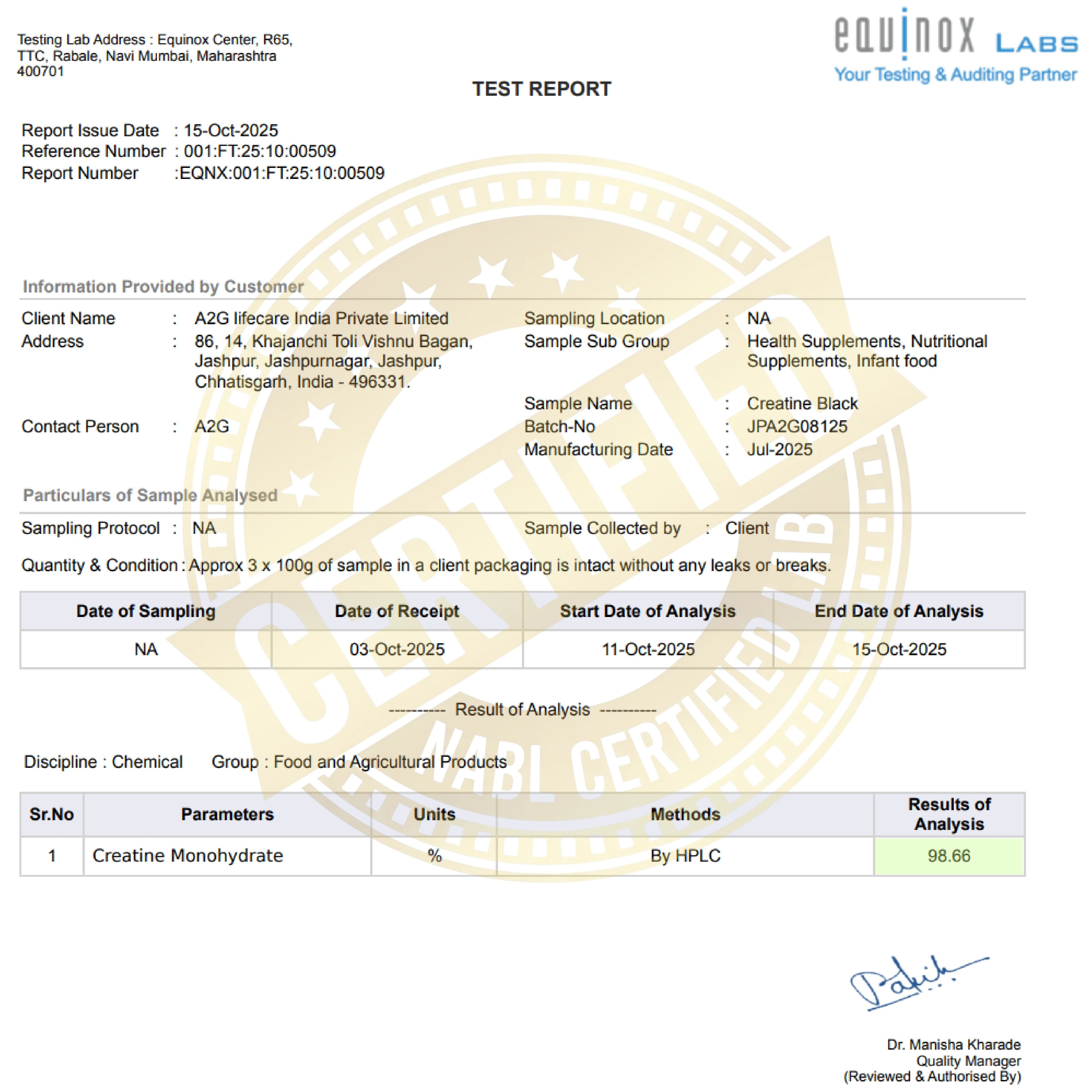 Creatine Black - A2G Lifestyle